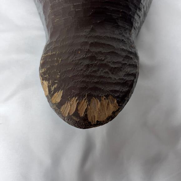 Mid 1900s VTG Hand Carved Wooden Mallard Duck Hunting Decoy Antique Metal Keel - Picture 14 of 14